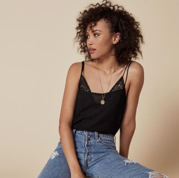 NWOT Reformation Hailey Top Black Size S - Picture 3 of 7